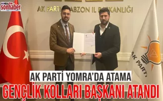 AK Parti'de gençlik kolları başkanı atandı