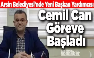 Arsin Belediyesi’nde Yeni Başkan Yardımcısı Cemil Can Göreve Başladı
