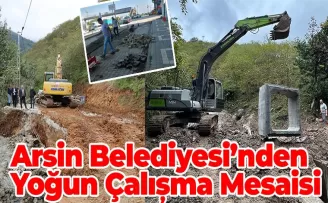 Arsin Belediyesi’nden  Yoğun Çalışma Mesaisi