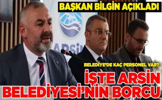 Arsin Belediyesi’nin borcu belli oldu