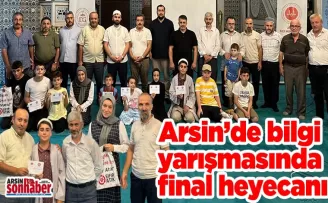 Arsin’de bilgi  yarışmasında  final heyecanı
