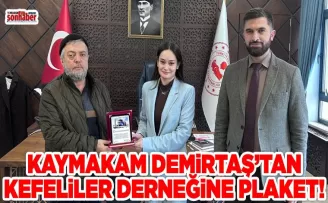 ARSİN’DE KEFELİLER CAMİİ’NE KATKI SUNANLARA PLAKET