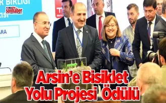 Arsin’e Bisiklet Yolu” Projesi  Ödülü 