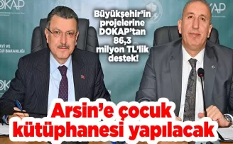 Arsin’e çocuk  kütüphanesi yapılacak
