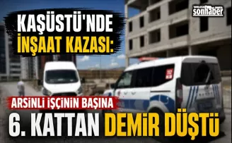 Arsinli İşçinin Başına 6. Kattan Demir Düştü
