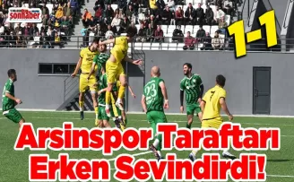 Arsinspor Evinde Galibiyeti Kaçırdı