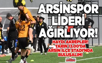 Arsinspor Lideri Ağırlıyor