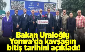 Bakan Uraloğlu Yomra’da kavşağın bitiş tarihini açıkladı!
