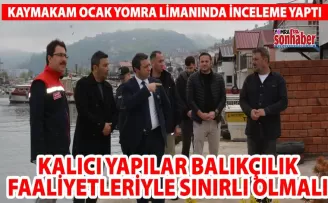 Balıkçılık faaliyetleriyle sınırlı tutulmalı