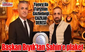 Başkan Bıyık’tan Şahin’e plaket