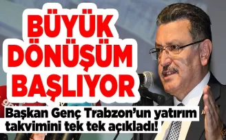 Başkan Genç Trabzon’un yatırım takvimini tek tek açıkladı! 