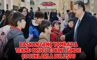 BAŞKAN GENÇ YOMRA’DA TEKNE ORUCU ETKİNLİĞİNDE  ÇOCUKLARLA BULUŞTU
