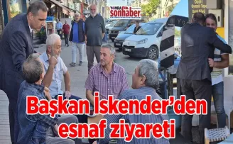 Başkan İskender’den esnaf ziyareti