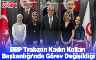 BBP Trabzon Kadın Kolları Başkanlığı’nda Görev Değişikliği
