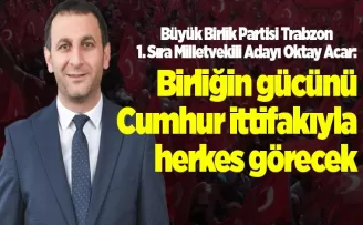 Birliğin gücünü Cumhur ittifakıyla herkes görecek