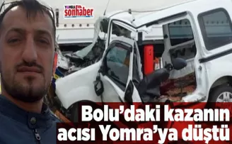 Bolu’daki kazanın acısı Yomra’ya düştü