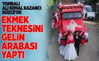 EKMEK TEKNESİNİ GELİN ARABASI YAPTI