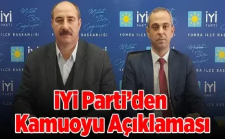 İYİ Parti’den Kamuoyu Açıklaması