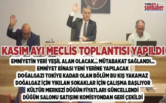 KASIM AYI MECLİS TOPLANTISI YAPILDI