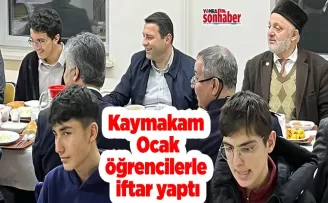 Kaymakam Ocak öğrencilerle iftar yaptı