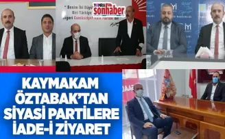 Kaymakam Özbatak’tan  siyasilere iadeyi ziyaret