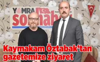 Kaymakam Öztabak’tan gazetemize ziyaret