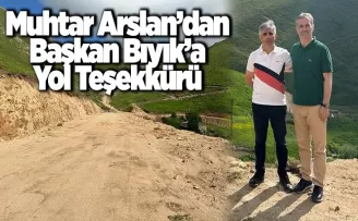 Muhtar’dan Başkan Bıyık’a teşekkür