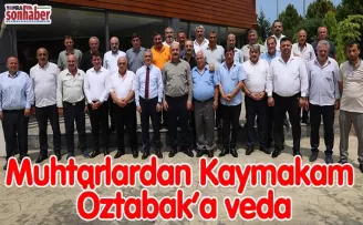 Muhtarlardan Kaymakam Öztabak’a veda