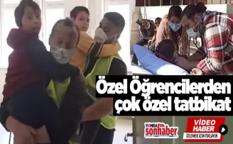 Özel Öğrencilerden Çok Özel Tatbikat
