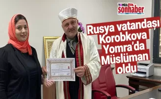 Rusya vatandaşı Korobkova Yomra’da Müslüman oldu