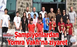 Şampiyonlardan  Yomra Vakfı’na ziyaret