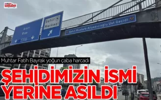 Şehidimizin ismi yerine asıldı....