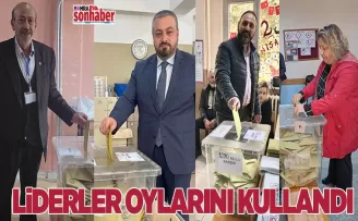 Siyasi Parti Liderleri oylarını kullandı