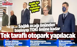 Tek taraflı otopark yapılacak