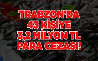 Trabzon’da 43 kişiye 3,2 milyon TL para cezası...