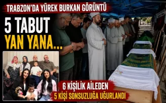 Trabzon’da 5 mezar, facia sonrası yan yana sonsuzluğa uğurlandılar...