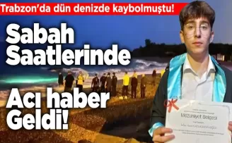 Trabzon’da dün denizde kaybolmuştu! Sabah saatlerinde acı haber geldi!