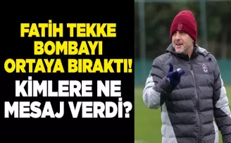 Trabzonspor’da Fatih Tekke Bombayı Ortaya Bıraktı