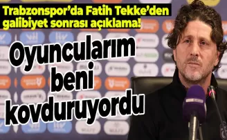 Trabzonspor’da Fatih Tekke’den galibiyet sonrası açıklama!  
