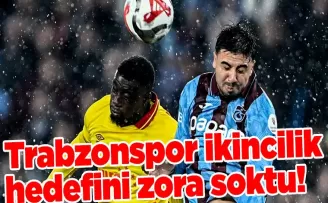 Trabzonspor ikincilik hedefini de zora soktu