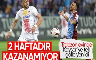 Trabzonspor, Kayserispor’a son dakikalarda yediği golle mağlup oldu