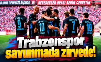 Trabzonspor savunmada zirvede!
