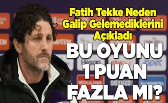 Trabzonspor Teknik Direktörü Fatih Tekke, Neden Galip Gelemediklerini Açıkladı