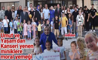 Umut ve Yaşam’dan Kanseri yenen miniklere moral yemeği