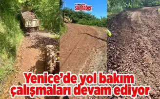 Yenice’de yol bakım çalışmaları devam ediyor