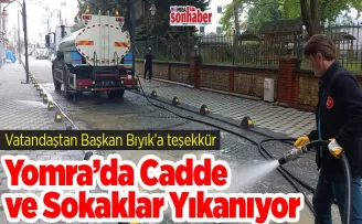 Yomra’da Cadde ve Sokaklar yıkanıyor