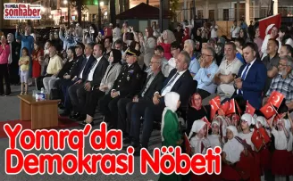 Yomra’da demokrasi nöbeti tutuldu