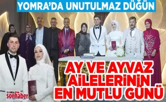 Yomra’da Görkemli Düğün... Semih Ay ile Kübra Ayvaz  Hayatlarını Birleştirdi