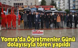Yomra’da Öğretmenler Günü dolayısıyla tören yapıldı