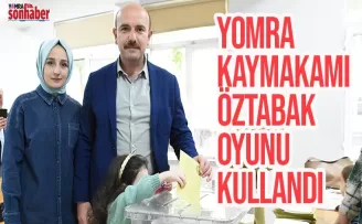 Yomra Kaymakamı Öztabak, eşi ve kızıyla oyunu kullandı